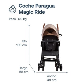 Foto 7 | Bebesit Coche Paragua Magic Ride Reclinable 5 Puntos Seguridad