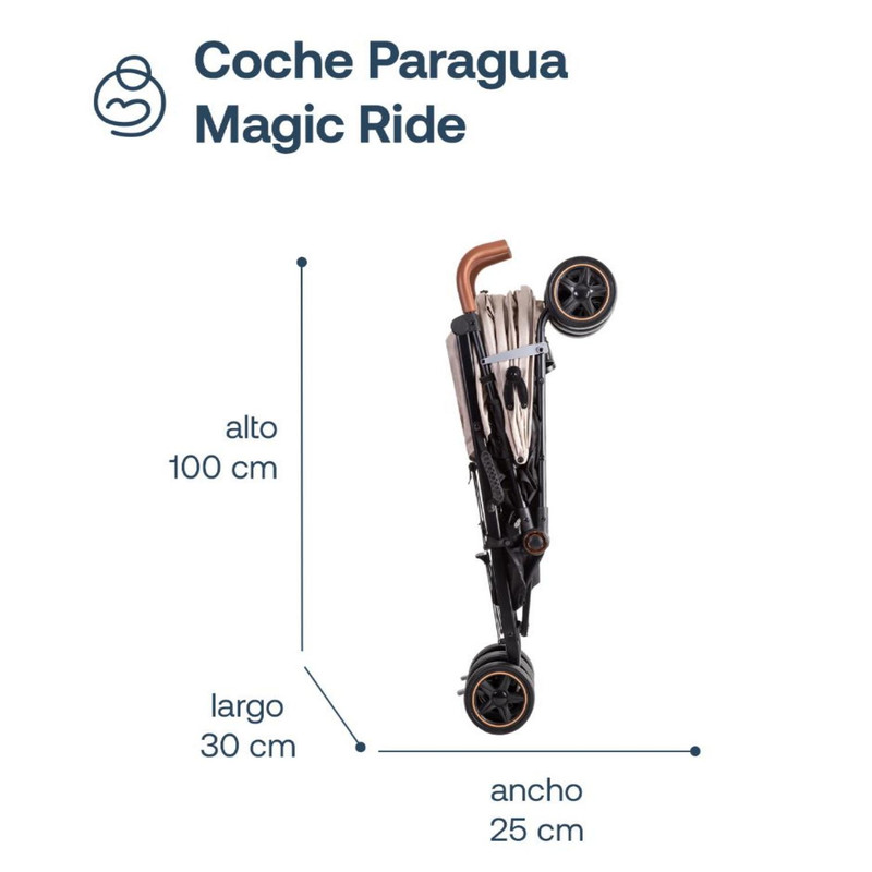 Foto 9 pulgar | Bebesit Coche Paragua Magic Ride Reclinable 5 Puntos Seguridad
