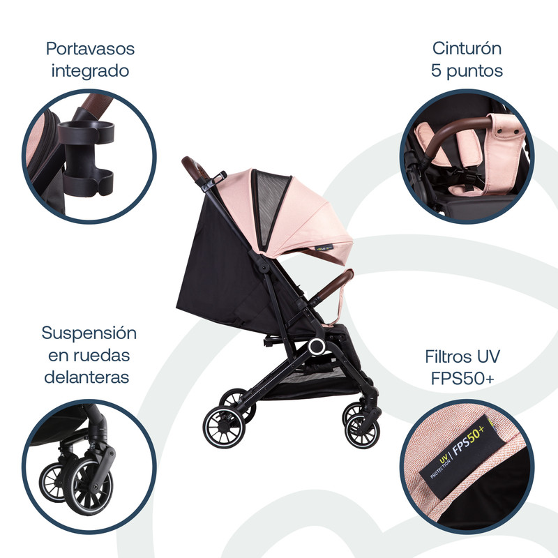 Foto 5 pulgar | Bebesit Travel System Soho Carriola Autoasiento Reclinable Uv