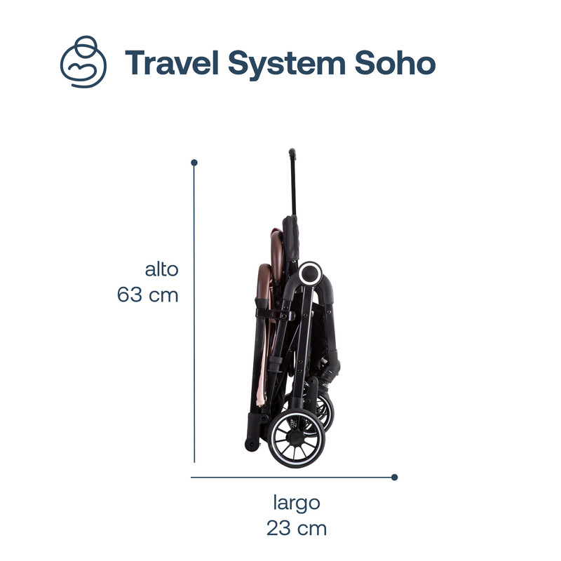 Foto 9 pulgar | Bebesit Travel System Soho Carriola Autoasiento Reclinable Uv