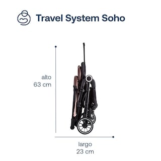 Foto 8 | Bebesit Travel System Soho Carriola Autoasiento Reclinable Uv
