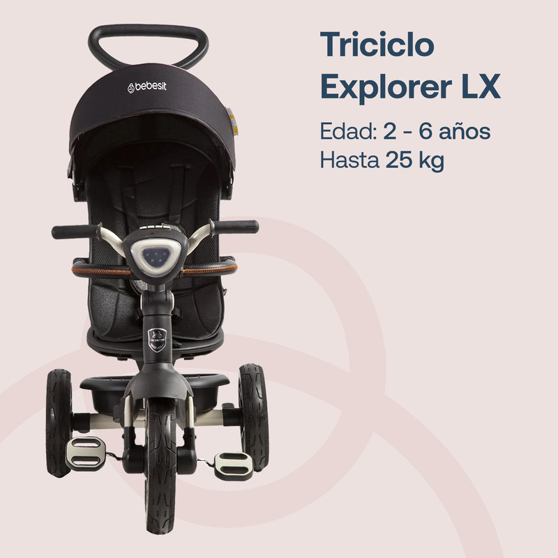 Foto 3 pulgar | Bebesit Triciclo Explorer Lx Reclinable 360° Uv Protección