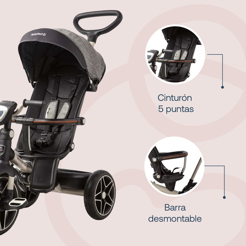 Foto 4 pulgar | Bebesit Triciclo Explorer Lx Reclinable 360° Uv Protección