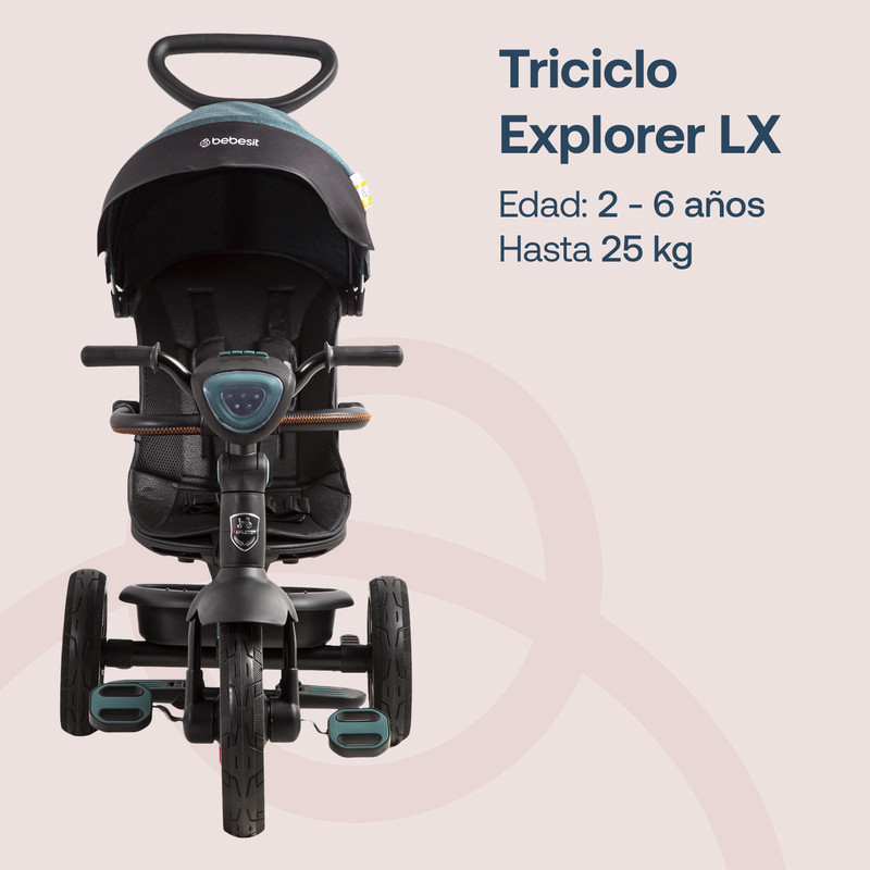 Foto 3 pulgar | Bebesit Triciclo Explorer Lx Reclinable  360° Uv Protección