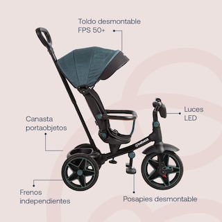 Foto 4 | Bebesit Triciclo Explorer Lx Reclinable 360° Uv Protección
