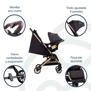 Foto 3 | Bebesit Travel System Soho Carriola Autoasiento Reclinable Uv