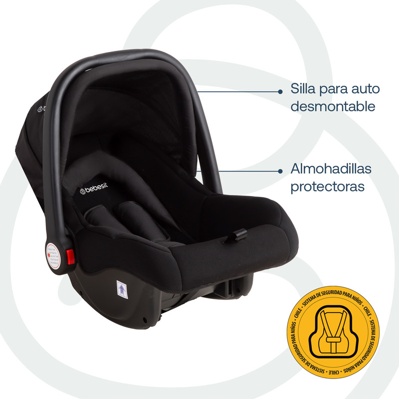 Foto 7 pulgar | Bebesit Travel System Soho Carriola Autoasiento Reclinable Uv