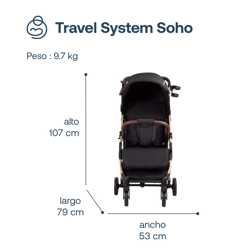 Foto 8 pulgar | Bebesit Travel System Soho Carriola Autoasiento Reclinable Uv