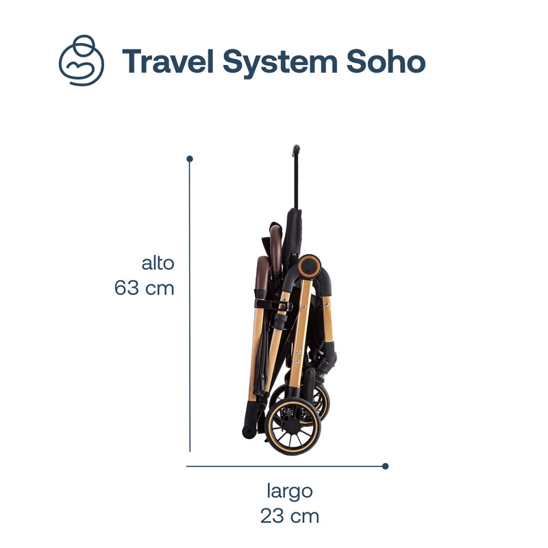 Foto 9 pulgar | Bebesit Travel System Soho Carriola Autoasiento Reclinable Uv