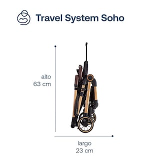 Foto 8 | Bebesit Travel System Soho Carriola Autoasiento Reclinable Uv