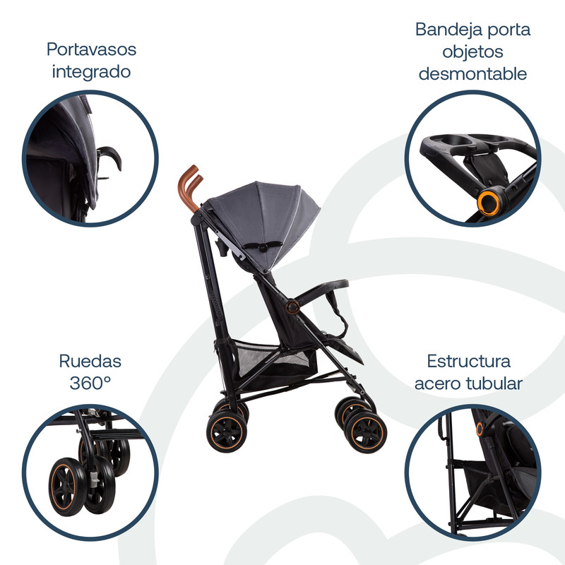 Foto 5 pulgar | Bebesit Coche Paragua Magic Ride Reclinable 5 Puntos Seguridad