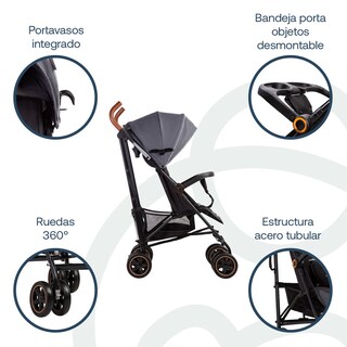 Foto 4 | Bebesit Coche Paragua Magic Ride Reclinable 5 Puntos Seguridad
