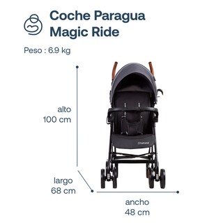 Foto 7 | Bebesit Coche Paragua Magic Ride Reclinable 5 Puntos Seguridad