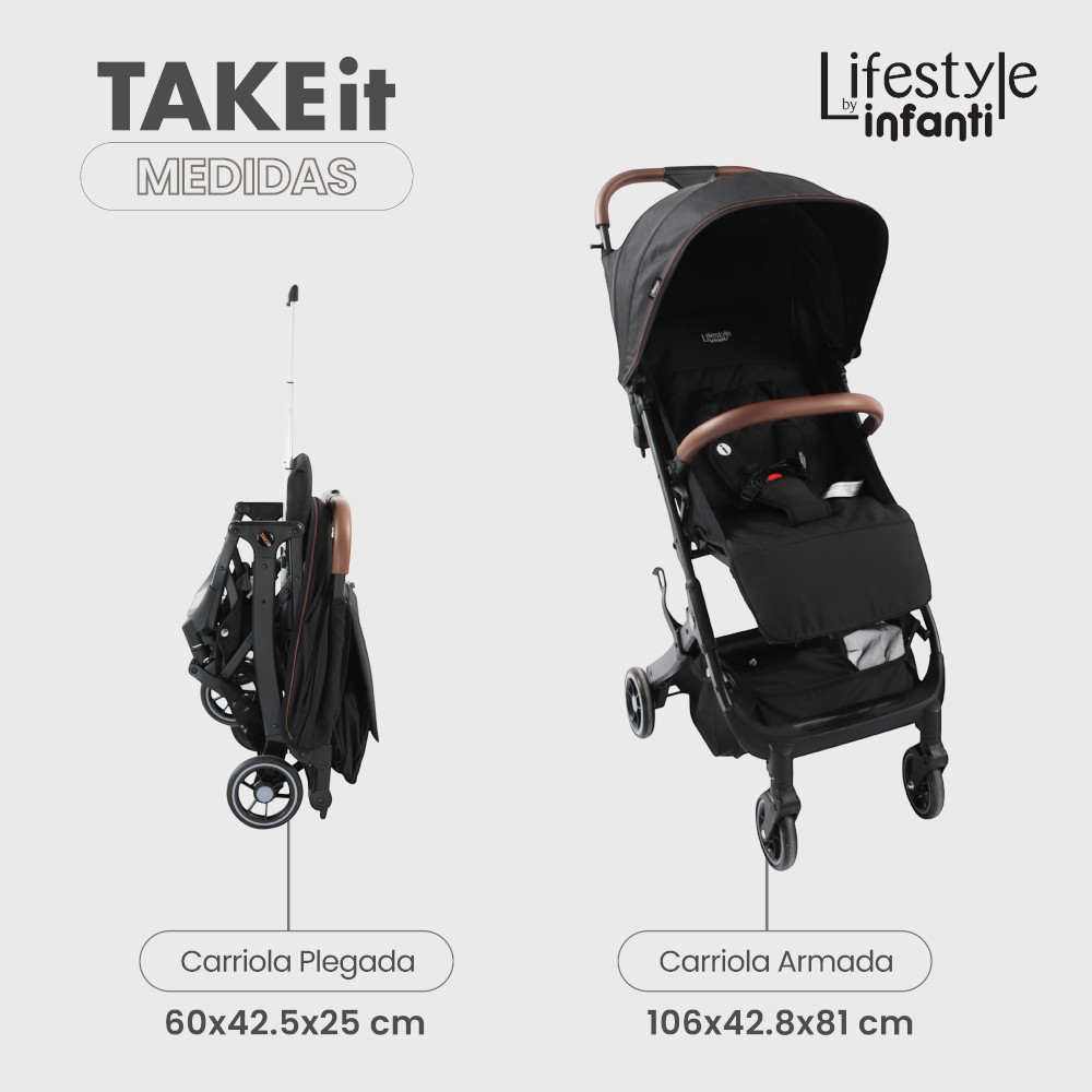 Foto 8 | Lifestyle By Infanti Carriola Sistema De Viaje Take It  Con Portabebé Ultra Compacta Negro