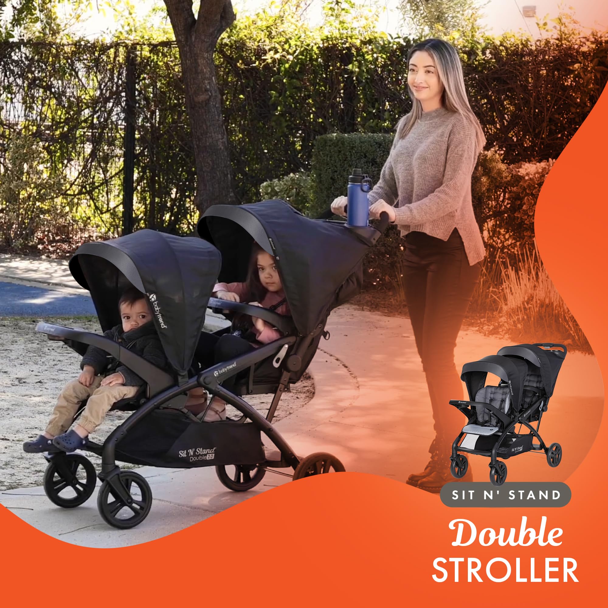 Foto 6 pulgar | Silla De Coche Stroller + Baby Trend Sit N' Stand Tandem 2.0 Dlx - Venta Internacional.