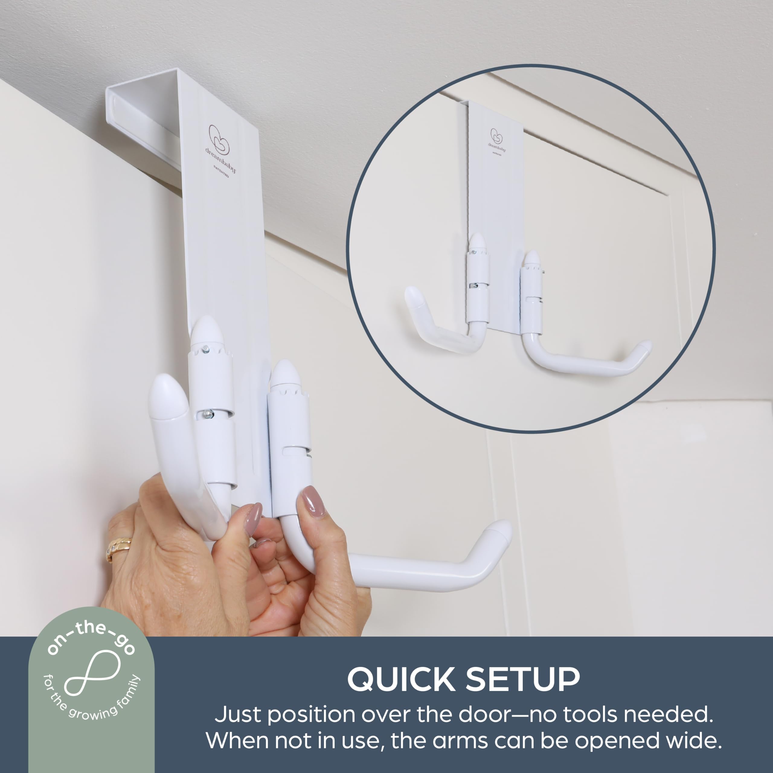 Foto 6 pulgar | Colgador Para Cochecito Dreambaby Strollaway Over The Door, 50 Kg - Venta Internacional.
