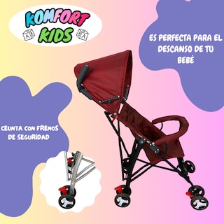 Foto 4 | Carriola Para Bebé Komfort Plegable, Portátil Y Ligera