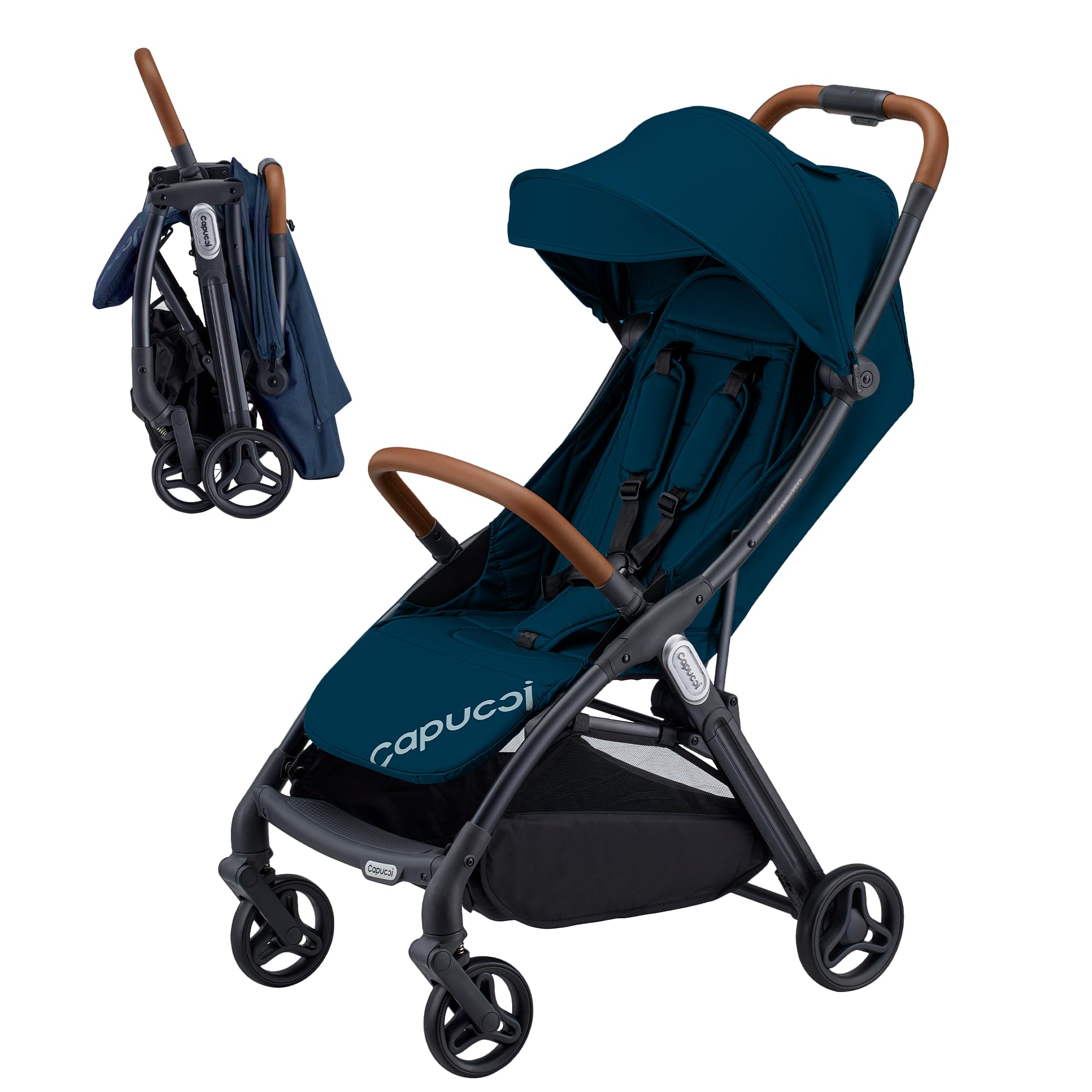 Foto 1 | Cochecito De Bebé Capucci Memento, Ligero, Plegable Automáticamente, Azul - Venta Internacional.