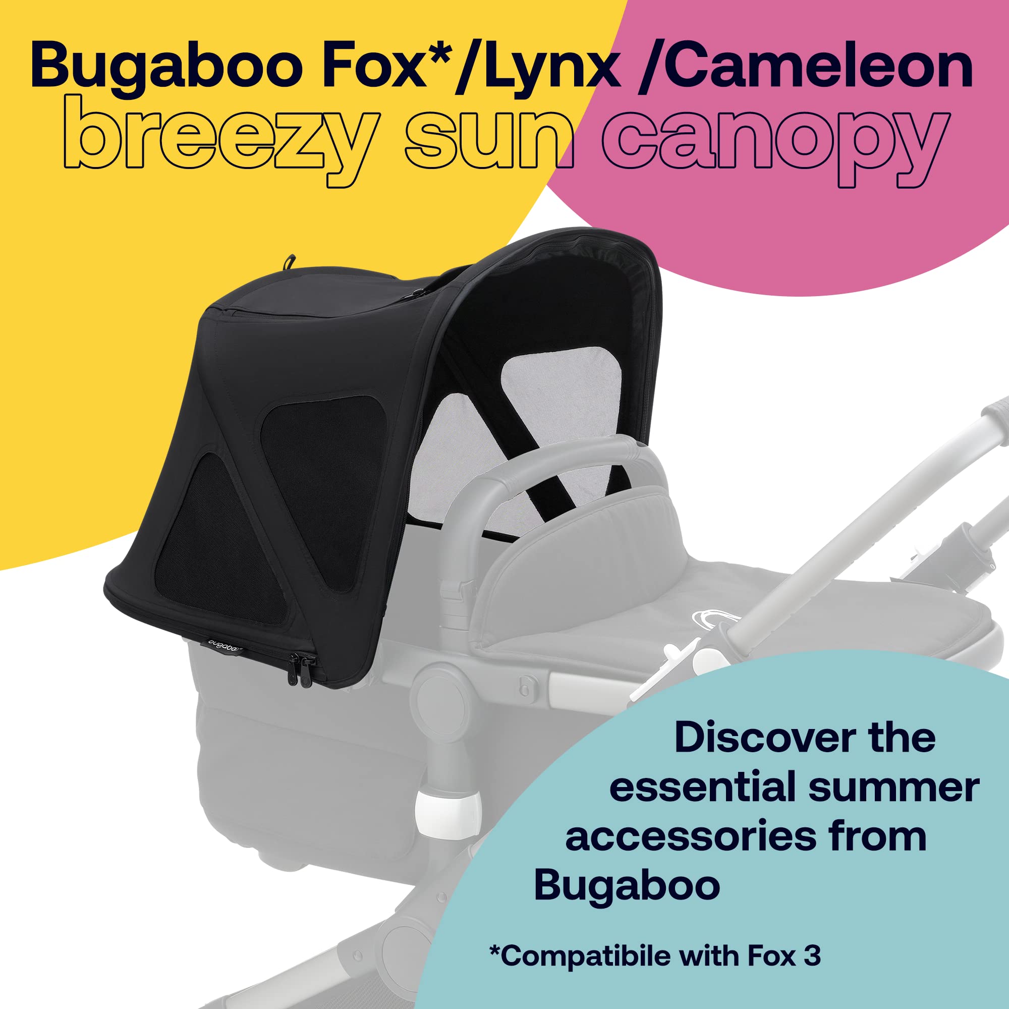Foto 3 pulgar | Toldo Solar Bugaboo Breezy Extensible Fox/cameleon 3/lynx Negro - Venta Internacional.
