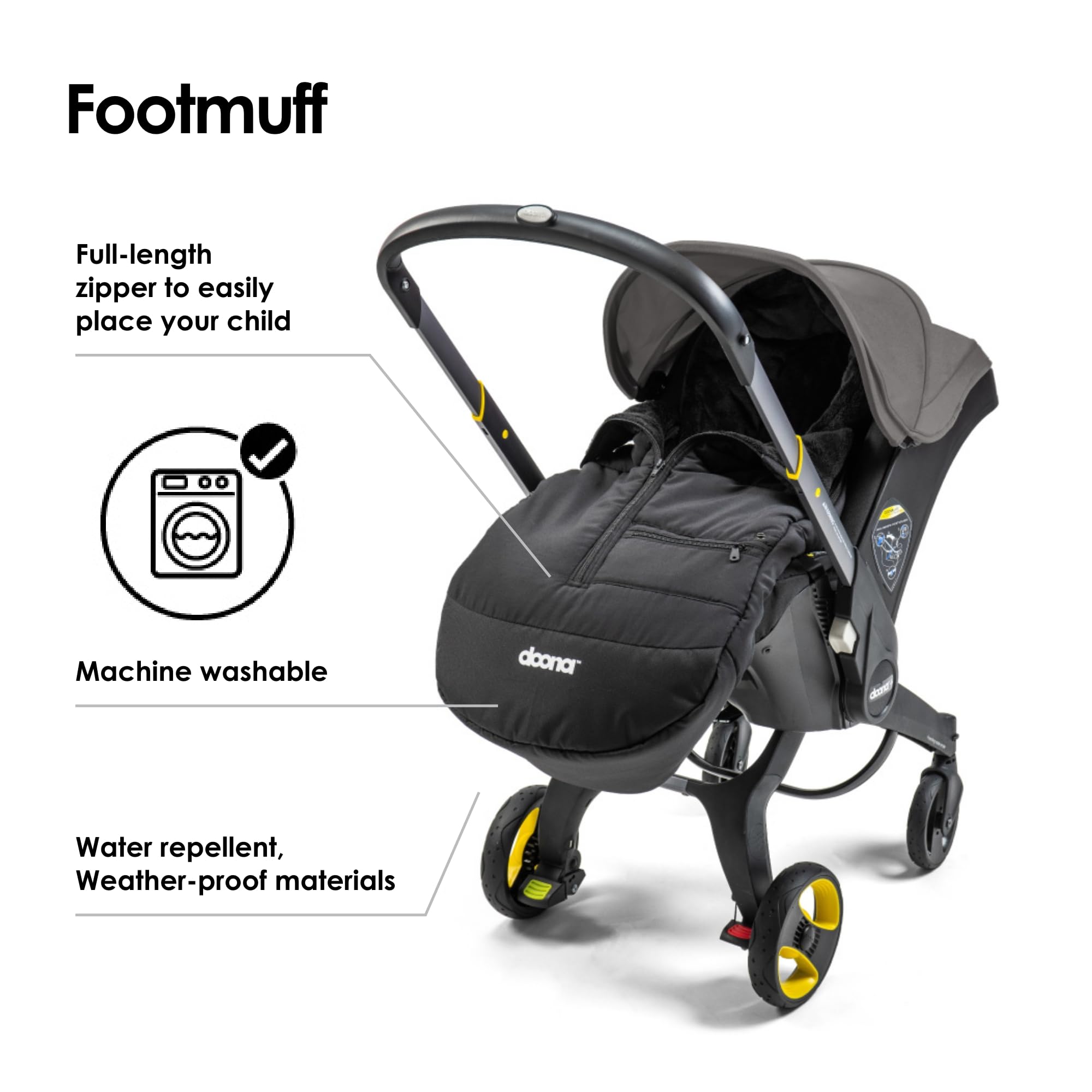 Foto 3 pulgar | Cubrepies Doona Para Asiento De Coche Y Cochecito, Repelente Al Agua - Venta Internacional.