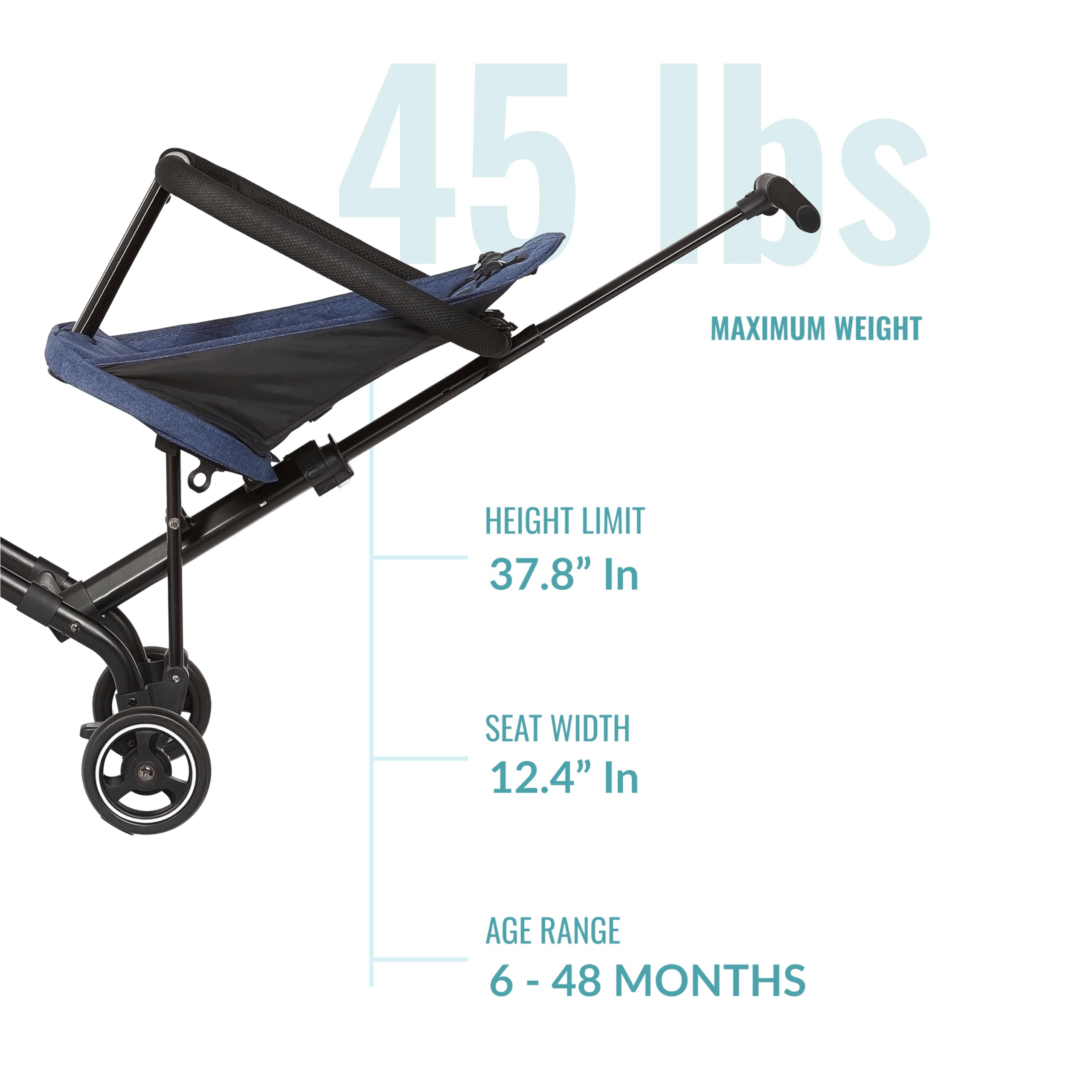 Foto 3 | Stroller Dream On Me Coast Rider, Ligero, Azul Marino - Venta Internacional.