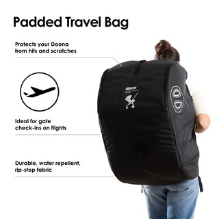 Foto 2 | Bolsa De Viaje Acolchada Doona Negra Para Cochecito Doona - Venta Internacional.