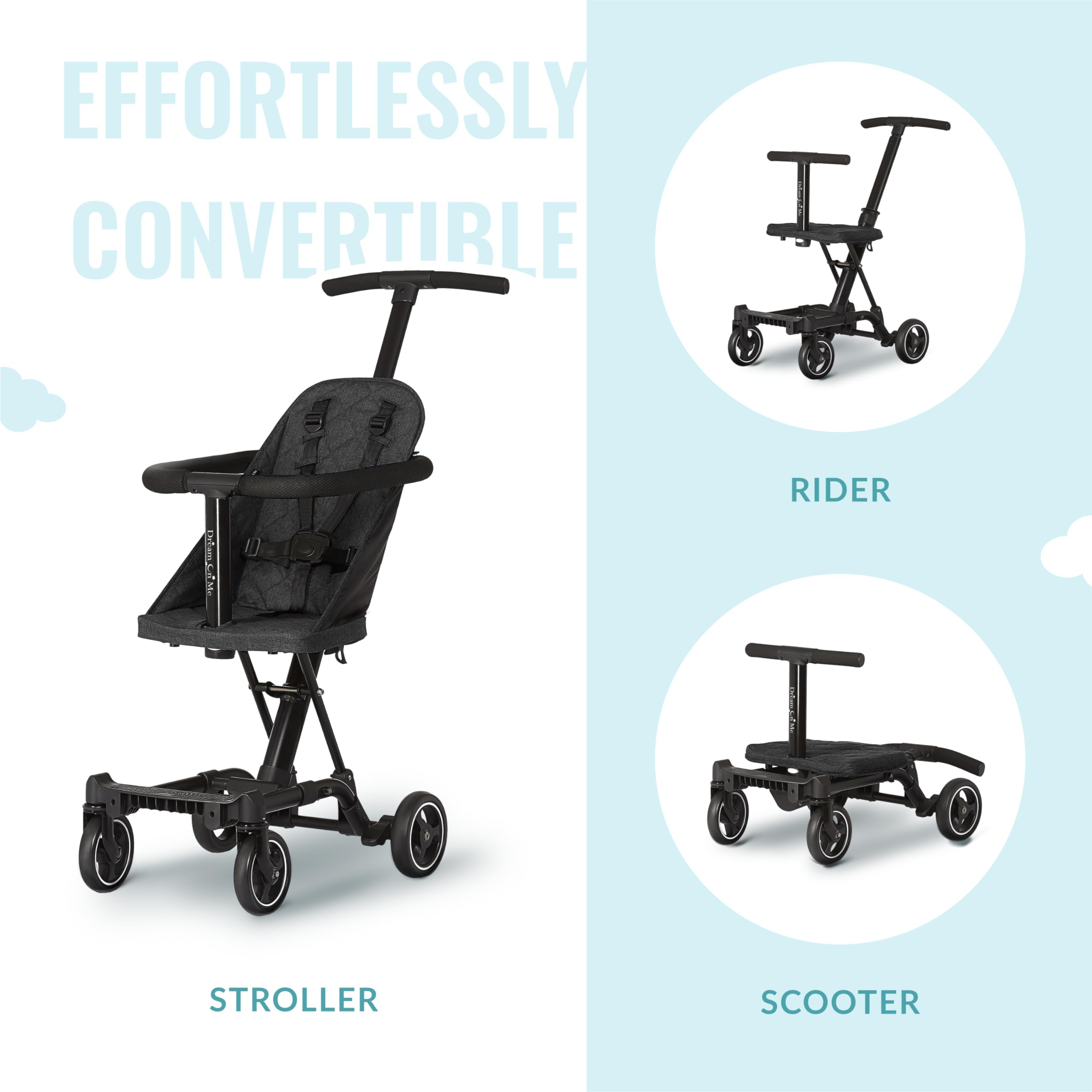 Foto 6 pulgar | Stroller Dream On Me Coast Rider, Ligero, Negro - Venta Internacional.