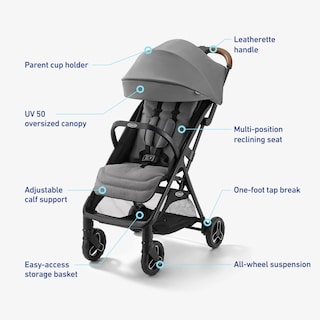 Foto 6 | Cochecito Compacto Graco Ready2jet Con Plegado Automático Lilac Mod - Venta Internacional.