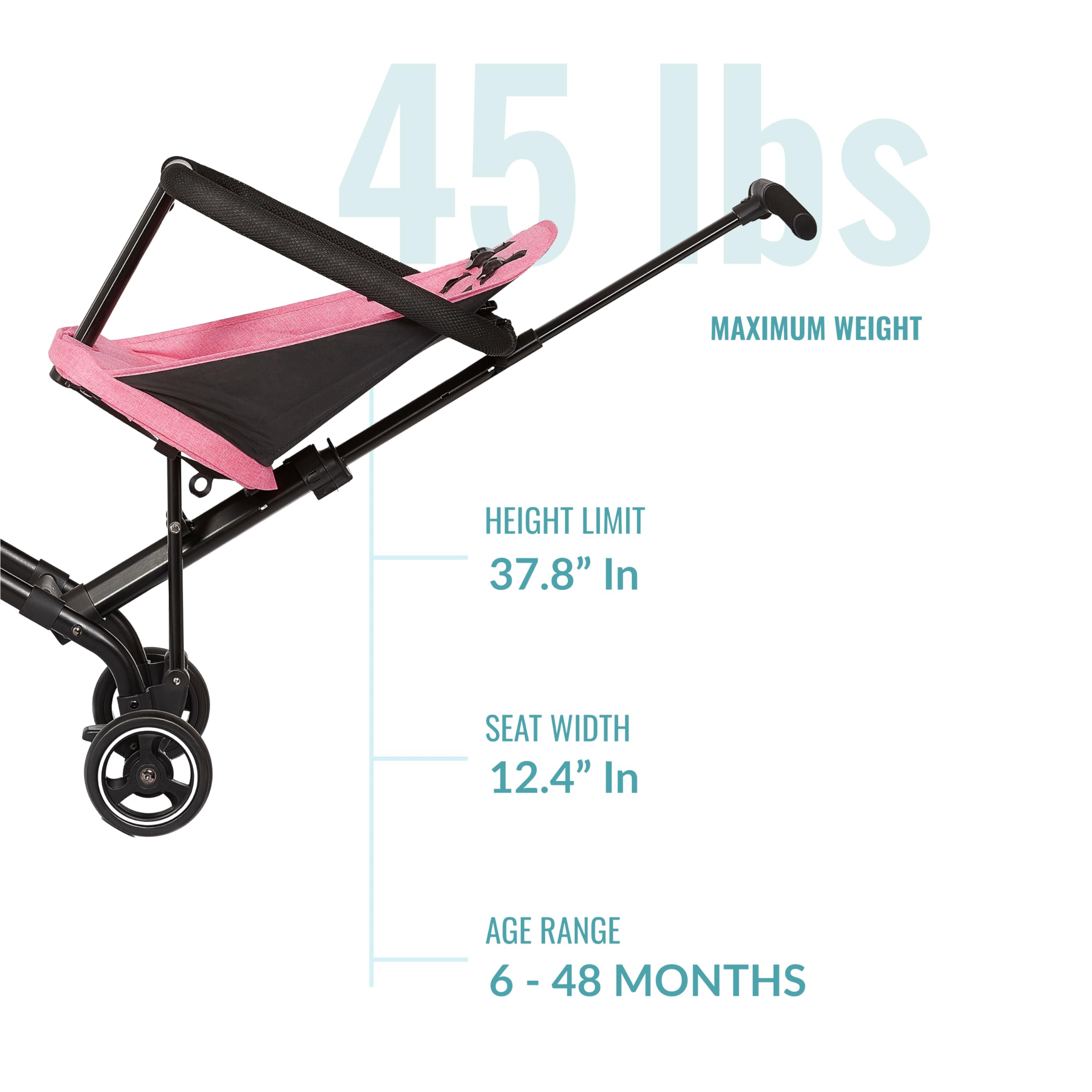 Foto 4 pulgar | Stroller Dream On Me Coast Rider, Ligero, Rosa 365, Rosa - Venta Internacional.