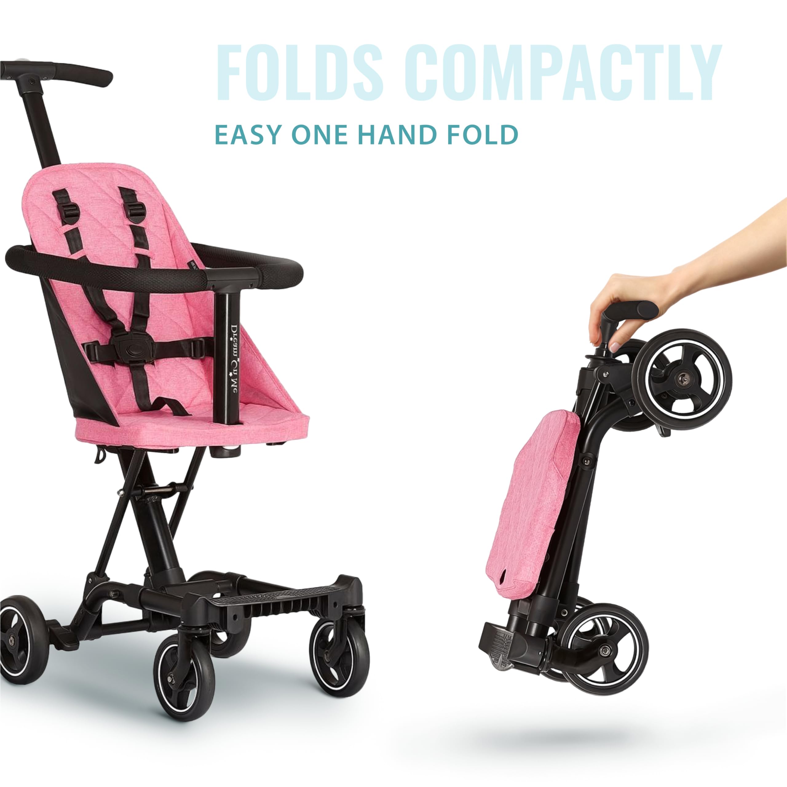 Foto 7 pulgar | Stroller Dream On Me Coast Rider, Ligero, Rosa 365, Rosa - Venta Internacional.