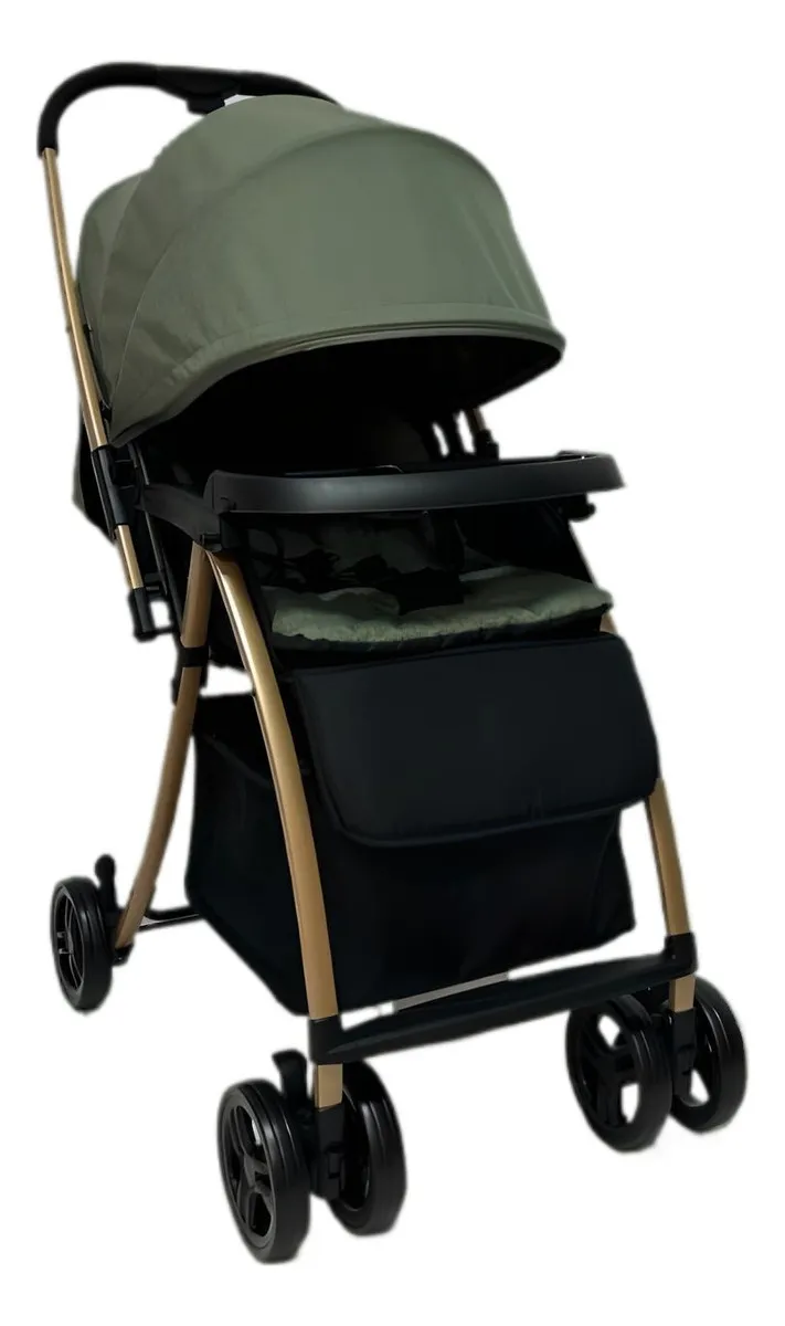 Foto 2 pulgar | Carriola Para Bebe Prinsel Golf Plegable Color Verde Musgo Chasis Negro