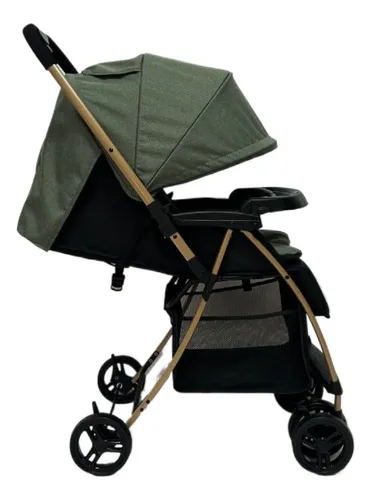 Foto 2 | Carriola Para Bebe Prinsel Golf Plegable Color Verde Musgo Chasis Negro