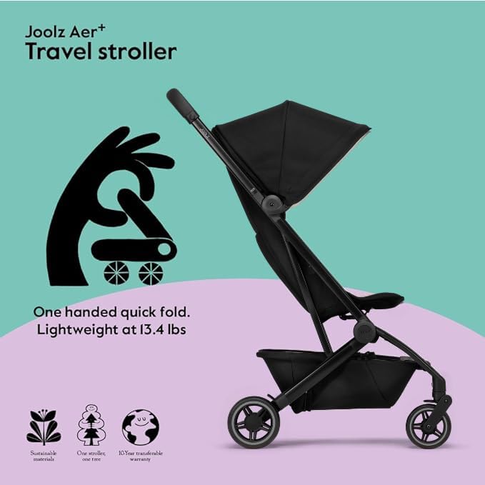 Foto 3 | Stroller Joolz Aer+ Ligero Y Compacto Con Capucha Xxl Negra - Venta Internacional.