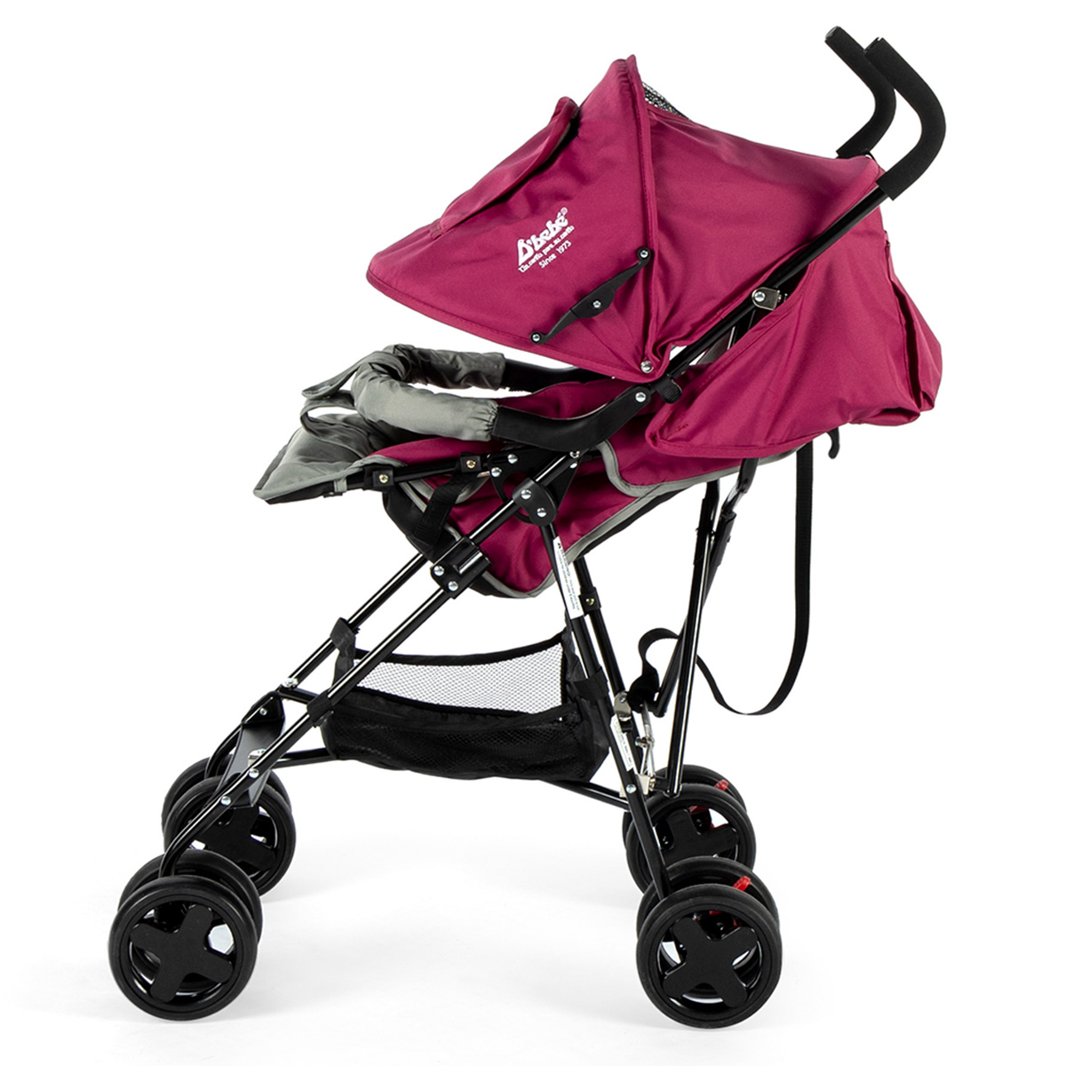 Foto 7 pulgar | Carriola Plegable Con Reclinado Y Toldo Carri D'bebe - Rosa