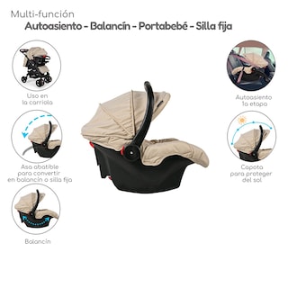 Foto 4 | Carriola Con Autoasiento Reversible Elite D'bebe - Arena