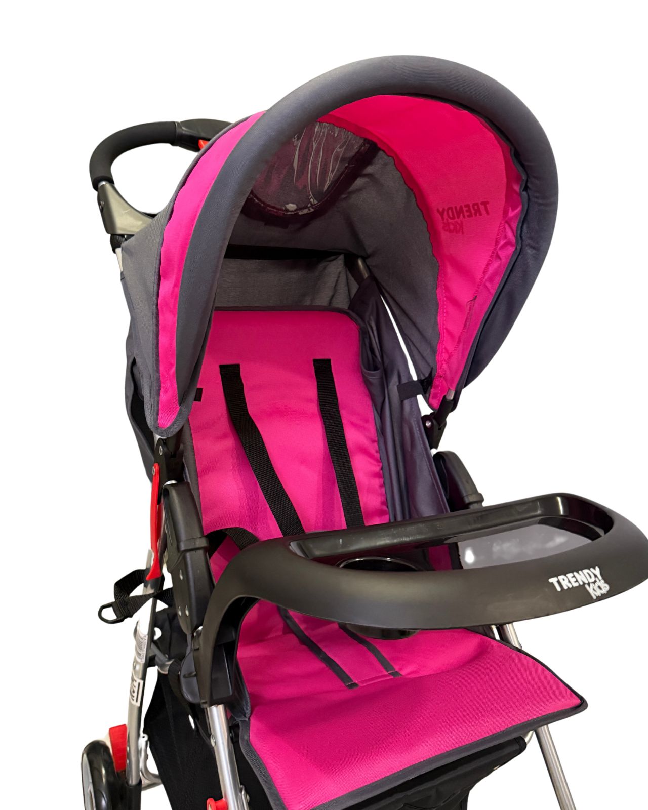 Foto 4 pulgar | Carriola D2 Rosa Trendy Kids Doble Charola, Plegado A Una Mano
