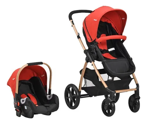 Foto 1 | Carriola Para Bebé Prinsel Explore Lx Con Portabebé Rojo