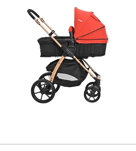 Foto 3 | Carriola Para Bebé Prinsel Explore Lx Con Portabebé Rojo