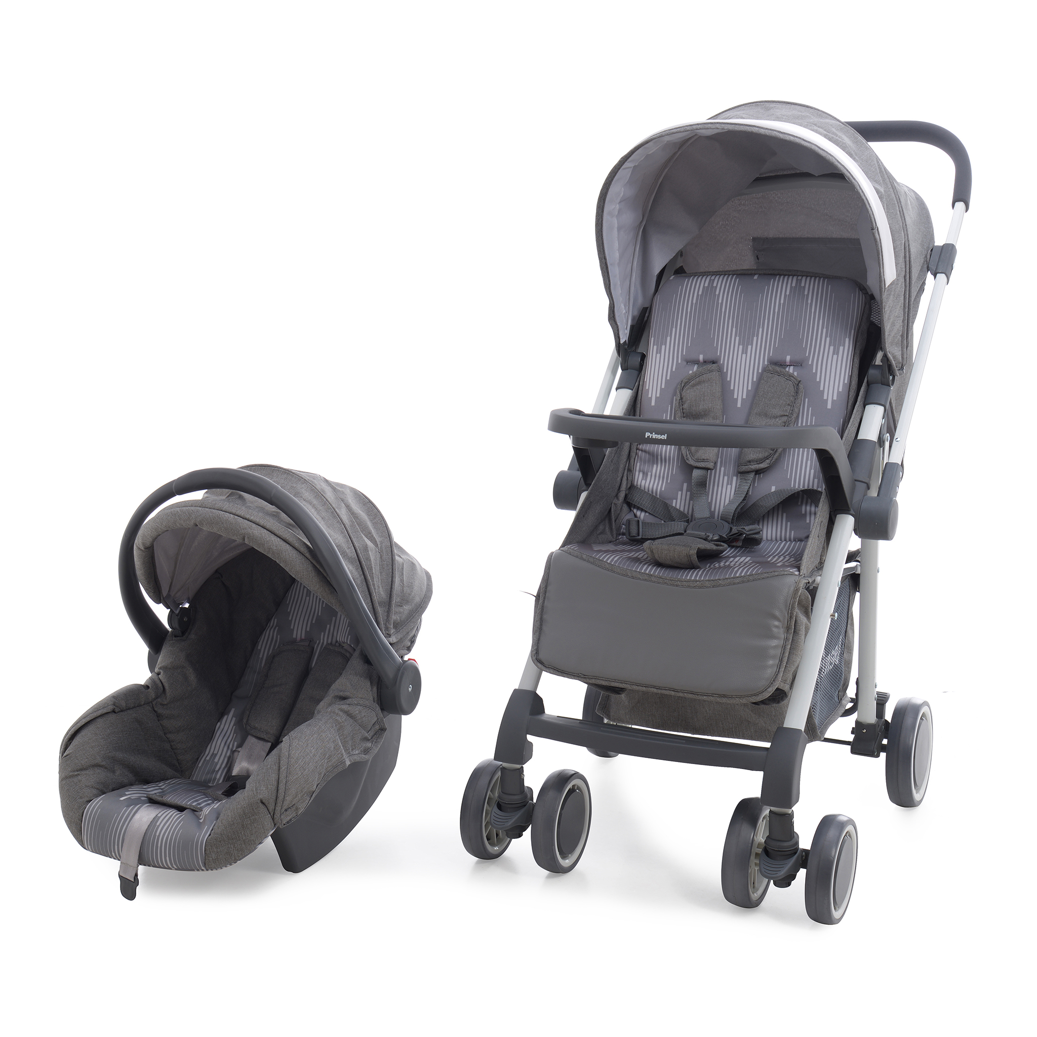 Foto 1 | Carriola Y Sistema De Viaje Prinsel Oviedo Ts Gris/negro Reversible