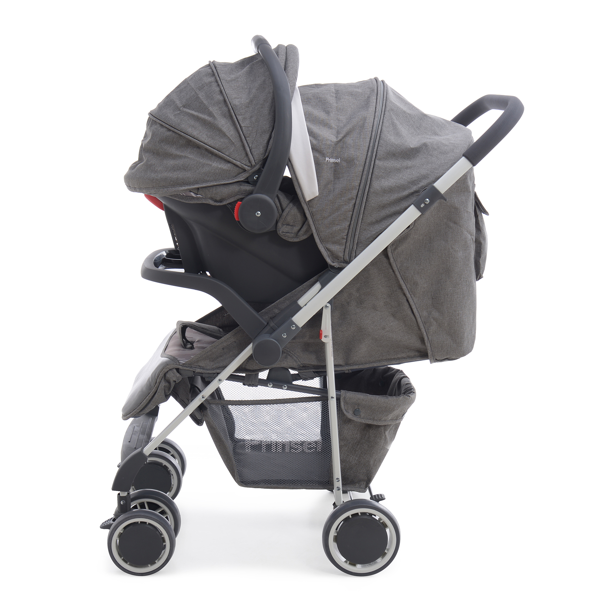 Foto 3 | Carriola Y Sistema De Viaje Prinsel Oviedo Ts Gris/negro Reversible