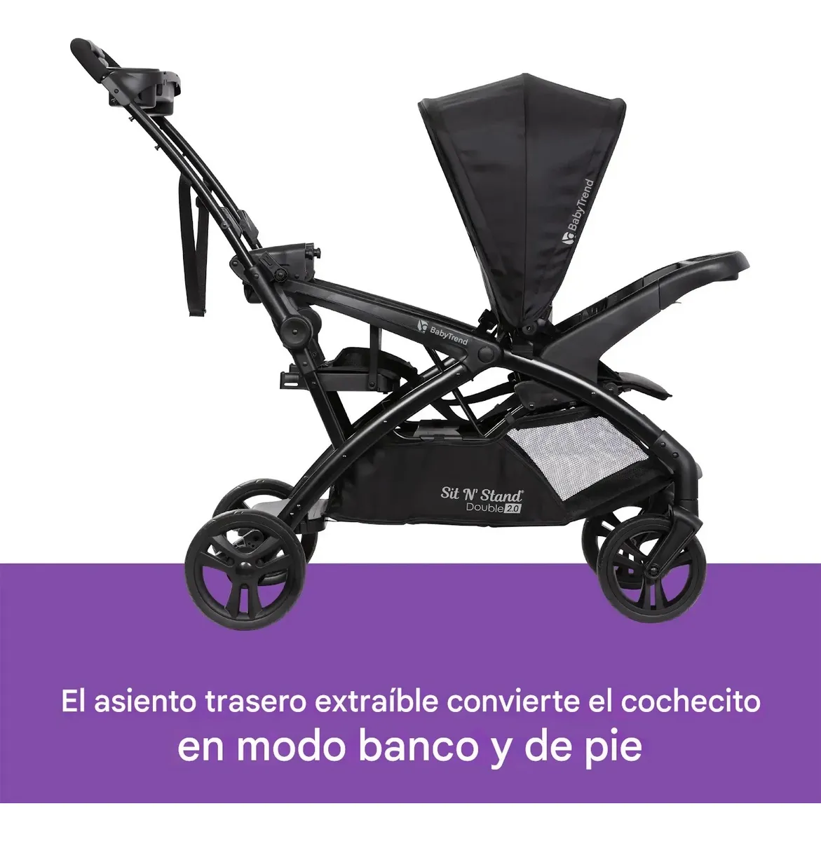 Foto 6 | Carriola Baby Trend Sit N Stand Doble Plegable A Una Mano