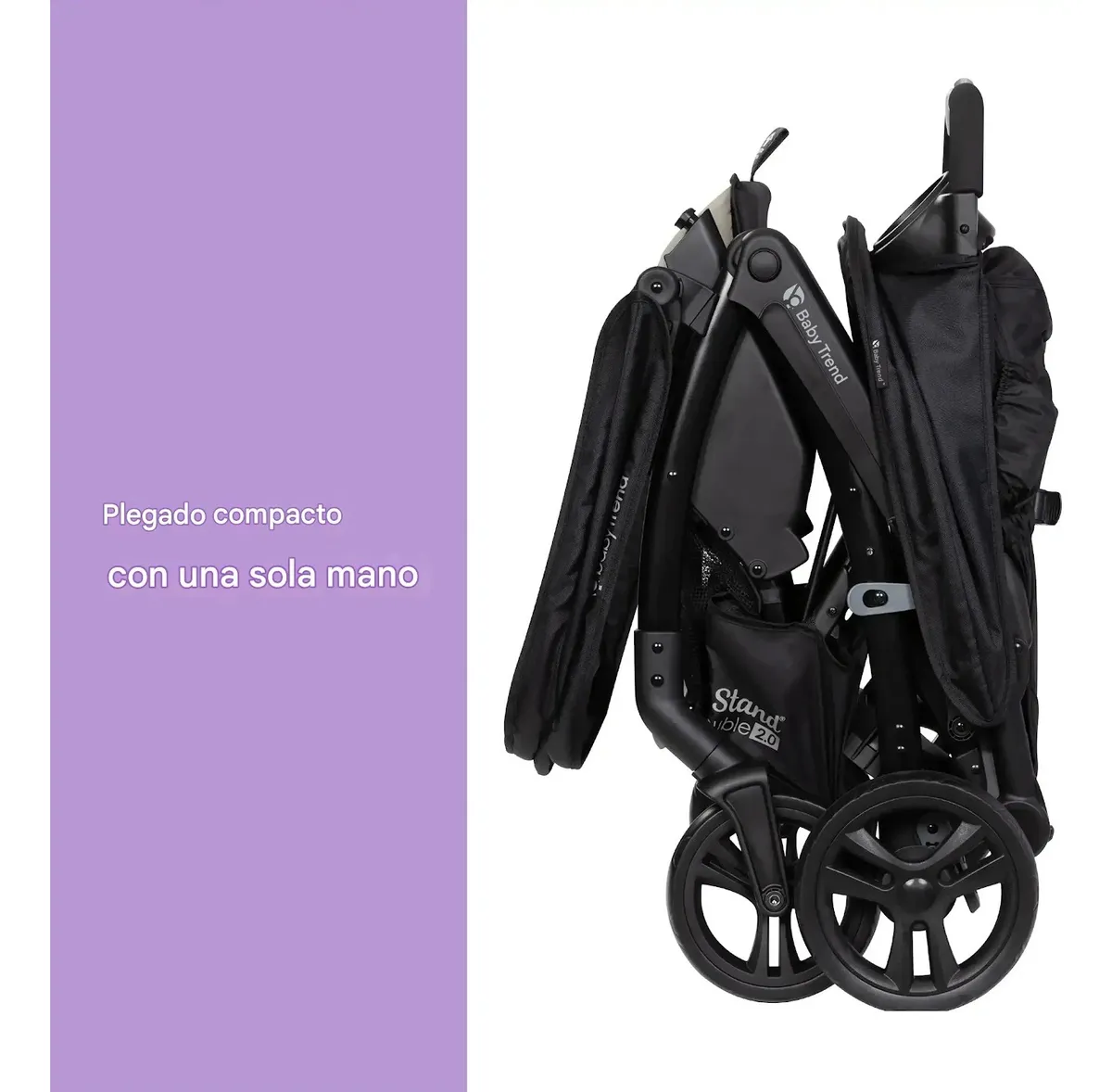 Foto 9 pulgar | Carriola Baby Trend Sit N Stand Doble Plegable A Una Mano