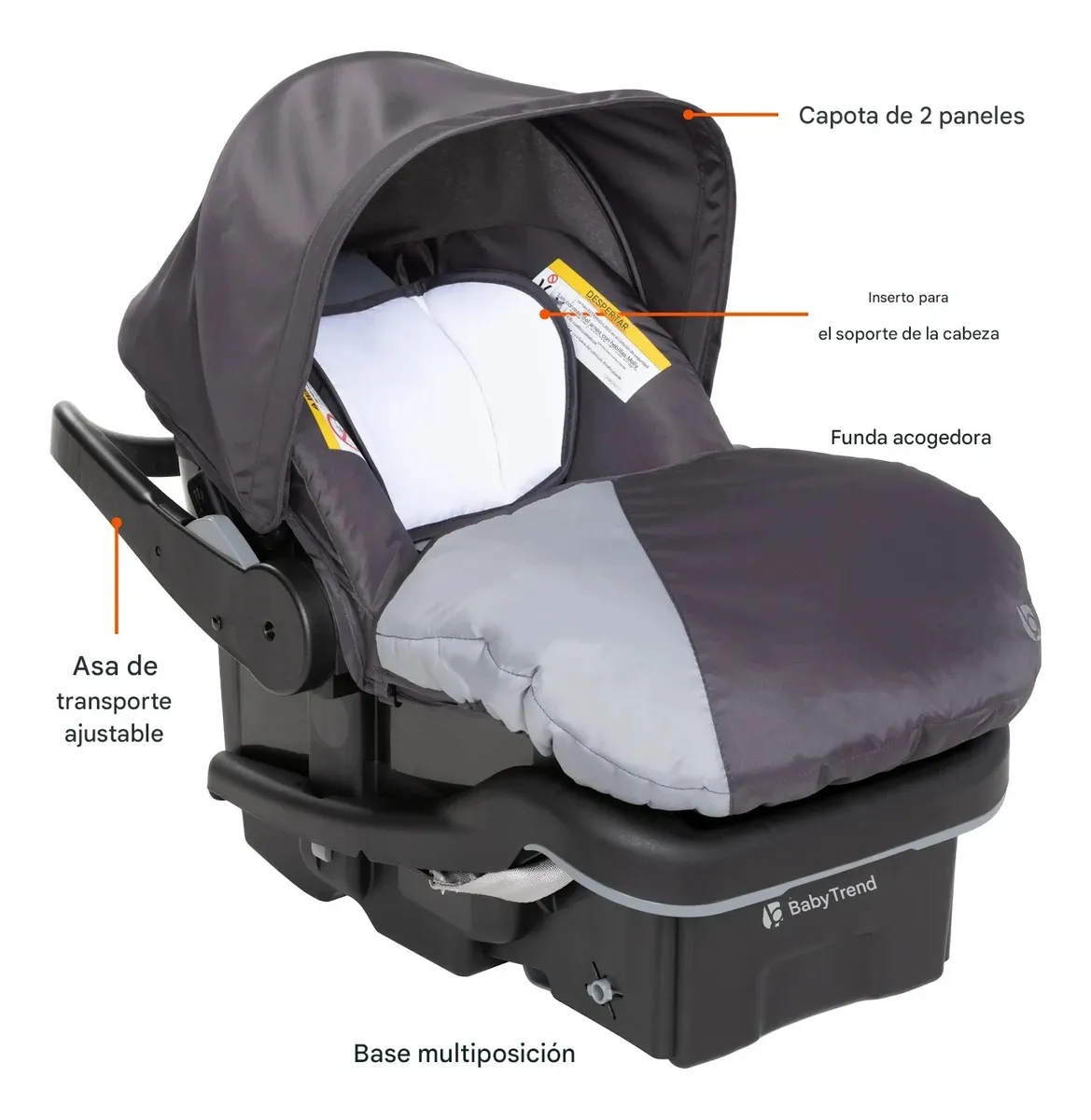 Foto 4 pulgar | Autoasiento Para Bebé Baby Trend Agarre Ergonómico
