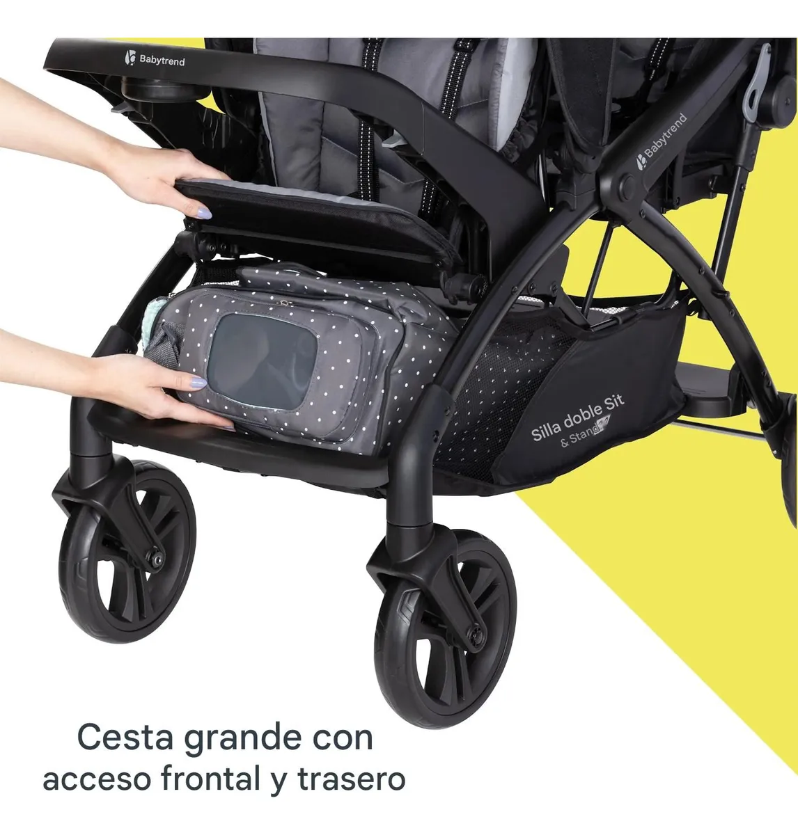 Foto 5 pulgar | Carriola Doble Baby Trend Jogger Airess Con Luces Led