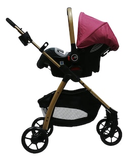Foto 3 | Carriola De Bebe Prinsel Prima Ts Portabebe/autoasiento Rosa/dorado