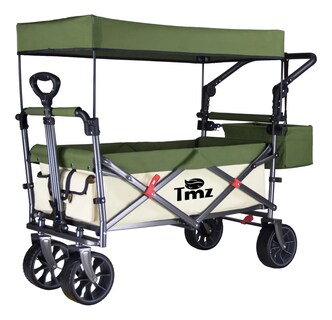 Foto 1 | Carriola Vagon Doble Para Bebé Tmz Multifuncional Plegable Verde/beige