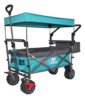 Foto 1 | Carriola Vagon Doble Para Bebé Tmz Multifuncional Plegable Aqua/gris