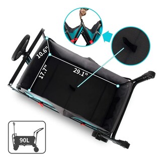 Foto 6 | Carriola Vagon Doble Para Bebé Tmz Multifuncional Plegable Aqua/gris