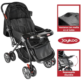 Foto 6 | Carriola Para Bebé Manubrio Reversible Asiento Reclinable Frenos Y Cinturón De Seguridad Soporta Hasta 15 Kg - Negro