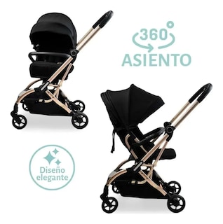 Foto 6 | Carriola Bebé Galactus Genesis Jst828 Portabebe Asiento 360 Negro